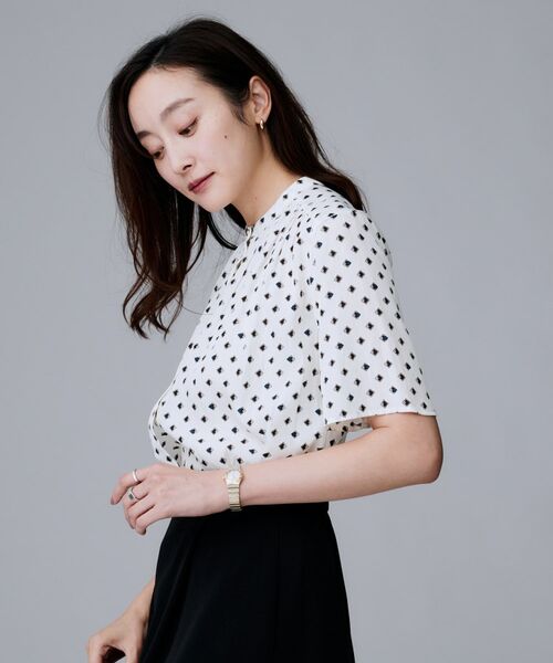 UNTITLED / アンタイトル シャツ・ブラウス | 【セットアップ可/リラクシー/通勤】スクエアジオメ柄ブラウス | 詳細3