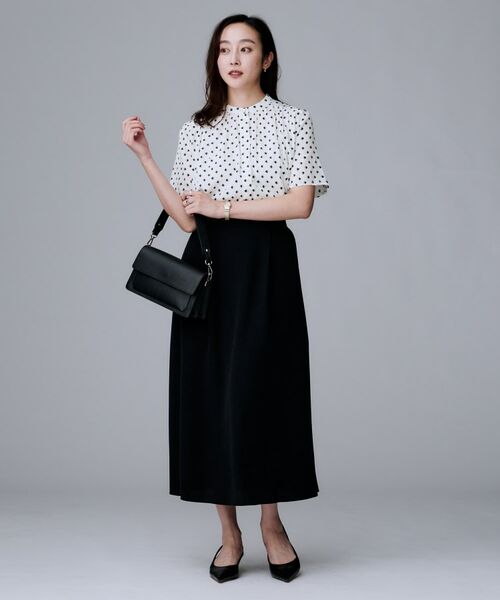 UNTITLED / アンタイトル シャツ・ブラウス | 【セットアップ可/リラクシー/通勤】スクエアジオメ柄ブラウス | 詳細4