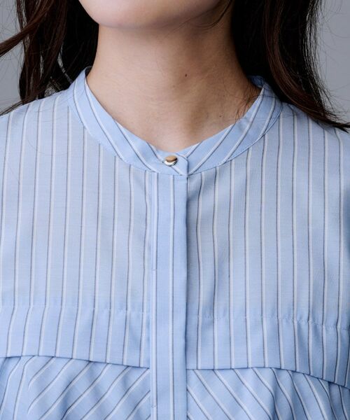 UNTITLED / アンタイトル シャツ・ブラウス | 【短丈/前ボタン/五分袖】ストライプフリルシャツ | 詳細13