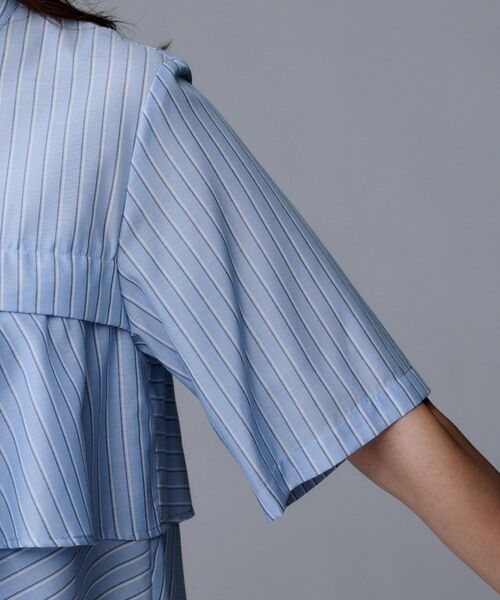 UNTITLED / アンタイトル シャツ・ブラウス | 【短丈/前ボタン/五分袖】ストライプフリルシャツ | 詳細14