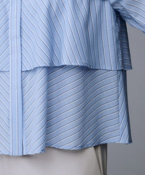 UNTITLED / アンタイトル シャツ・ブラウス | 【短丈/前ボタン/五分袖】ストライプフリルシャツ | 詳細15