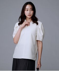UNTITLED / アンタイトル シャツ・ブラウス | 【吸水速乾/ストレッチ/Vネック】フォルムスリーブ ブラウス