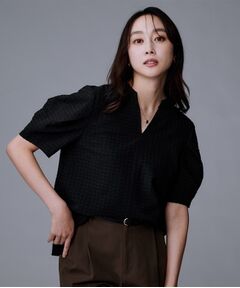 UNTITLED / アンタイトル シャツ・ブラウス | 【吸水速乾/ストレッチ/Vネック】フォルムスリーブ ブラウス