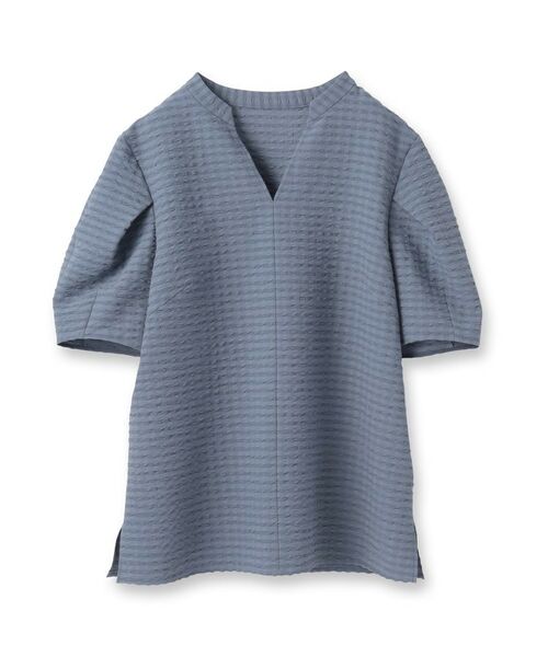 UNTITLED / アンタイトル シャツ・ブラウス | 【吸水速乾/ストレッチ/Vネック】フォルムスリーブ ブラウス | 詳細1