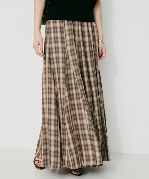 UNTITLED / アンタイトル ロング・マキシ丈スカート | 【Munich】チェックフレアマキシスカート | 詳細3