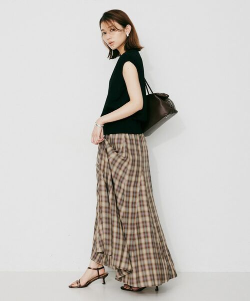 UNTITLED / アンタイトル ロング・マキシ丈スカート | 【Munich】チェックフレアマキシスカート | 詳細4