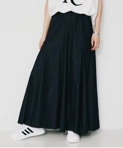 UNTITLED / アンタイトル デニムスカート | 【Munich】デニムマキシフレアスカート