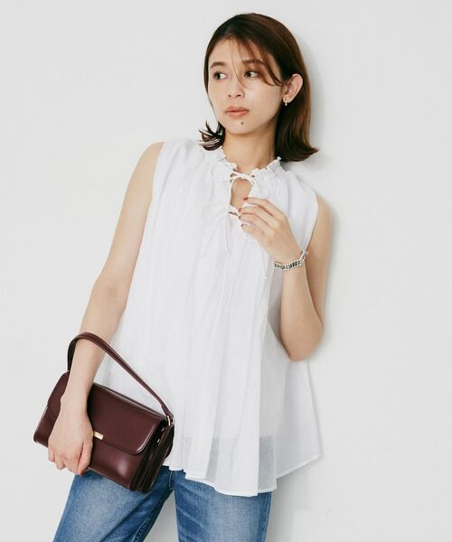 UNTITLED / アンタイトル シャツ・ブラウス | 【MARILYN MOON】シアースターチドコットンギャザーブラウス | 詳細2