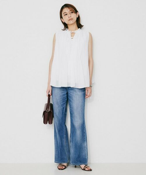 UNTITLED / アンタイトル シャツ・ブラウス | 【MARILYN MOON】シアースターチドコットンギャザーブラウス | 詳細4