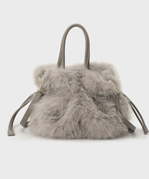 UNTITLED / アンタイトル トートバッグ | 【定番人気!】2Wayドロストフェイクファートート(グレー(012))