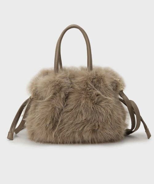 UNTITLED / アンタイトル トートバッグ | 【定番人気!】2Wayドロストフェイクファートート(モカブラウン(042))