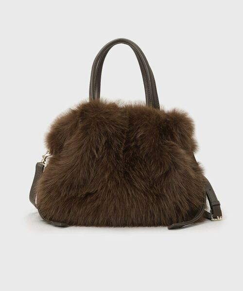 UNTITLED / アンタイトル トートバッグ | 【定番人気!】2Wayドロストフェイクファートート(ブラウン(044))