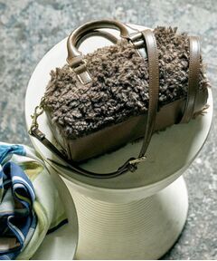 UNTITLED / アンタイトル ボストンバッグ | 【2Way/トレンド】フェイクファーボストンバッグ