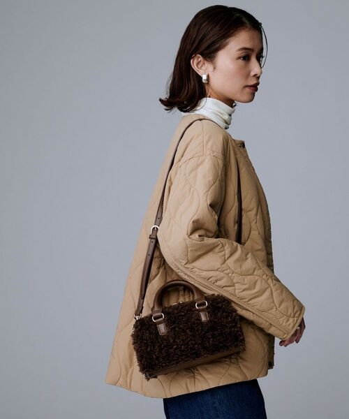 UNTITLED / アンタイトル ボストンバッグ | 【2Way/トレンド】フェイクファーボストンバッグ | 詳細10