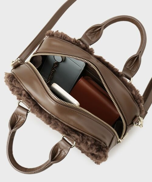 UNTITLED / アンタイトル ボストンバッグ | 【2Way/トレンド】フェイクファーボストンバッグ | 詳細6