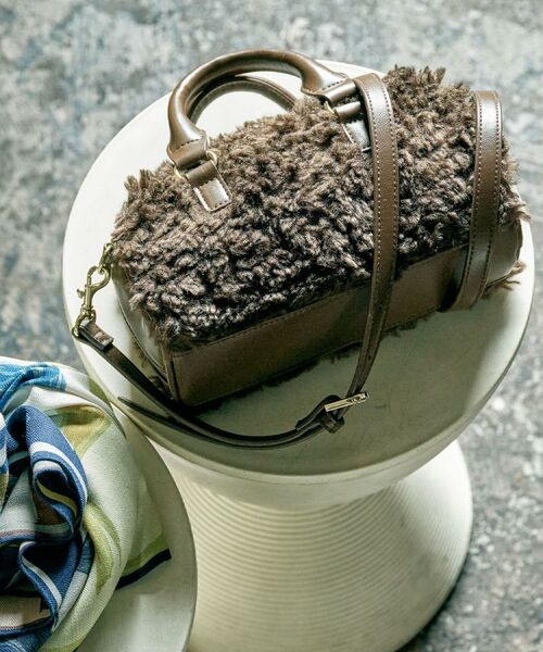 UNTITLED / アンタイトル ボストンバッグ | 【2Way/トレンド】フェイクファーボストンバッグ | 詳細8