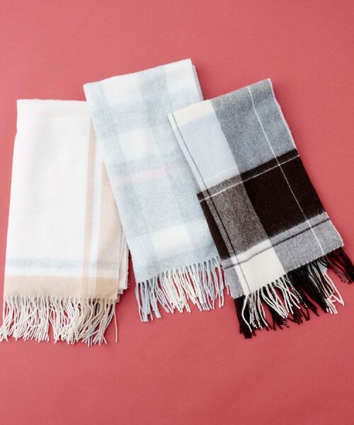 UNTITLED / アンタイトル マフラー・ショール・スヌード・ストール | 【名品／定番人気】ウールチェックストール | 詳細1