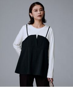 UNTITLED / アンタイトル カットソー | 【洗える/ゆったりシルエット】ビスチェドッキング　プルオーバー