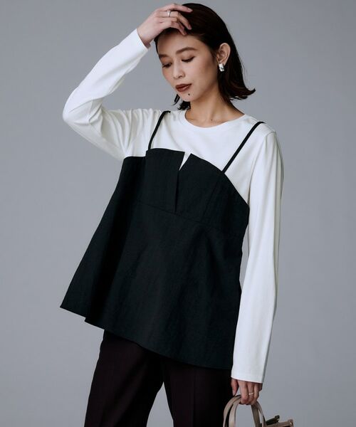 UNTITLED / アンタイトル カットソー | 【洗える/ゆったりシルエット】ビスチェドッキング プルオーバー | 詳細10