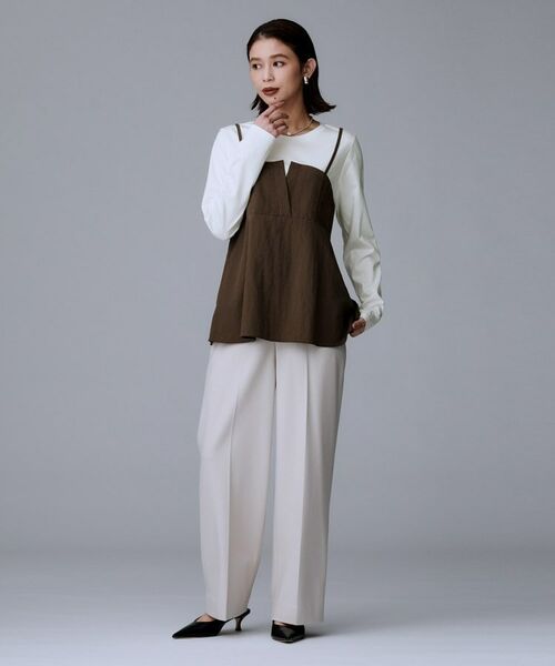 UNTITLED / アンタイトル カットソー | 【洗える/ゆったりシルエット】ビスチェドッキング プルオーバー | 詳細4