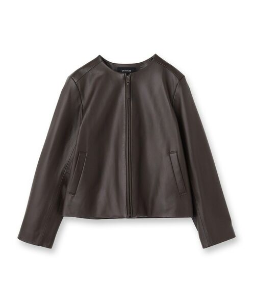UNTITLED / アンタイトル レザーブルゾン・ジャケット | 【着丈短め/柔らかな質感】ラムレザージャケット | 詳細1