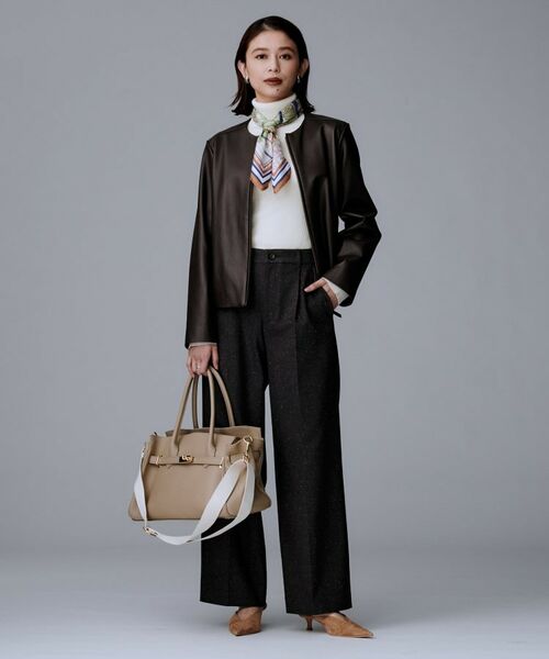 UNTITLED / アンタイトル レザーブルゾン・ジャケット | 【着丈短め/柔らかな質感】ラムレザージャケット | 詳細11