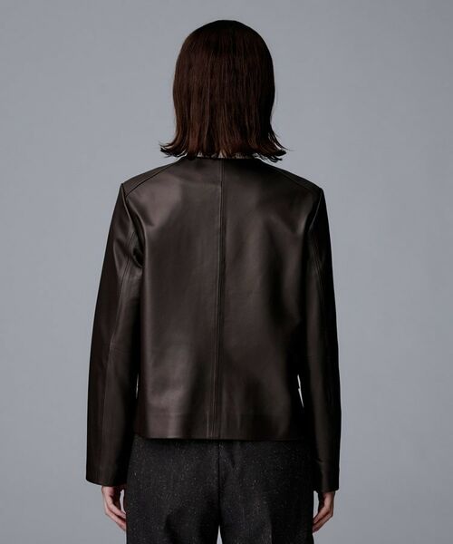 UNTITLED / アンタイトル レザーブルゾン・ジャケット | 【着丈短め/柔らかな質感】ラムレザージャケット | 詳細16