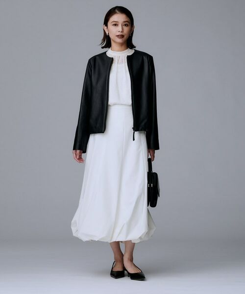 UNTITLED / アンタイトル レザーブルゾン・ジャケット | 【着丈短め/柔らかな質感】ラムレザージャケット | 詳細6