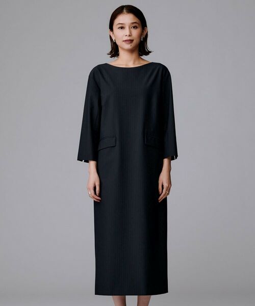 UNTITLED / アンタイトル ミニ丈・ひざ丈ワンピース | 【洗える/ストレッチ素材/通勤】スーツライク ストライプワンピース | 詳細10