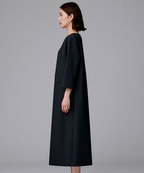 UNTITLED / アンタイトル ミニ丈・ひざ丈ワンピース | 【洗える/ストレッチ素材/通勤】スーツライク ストライプワンピース | 詳細12