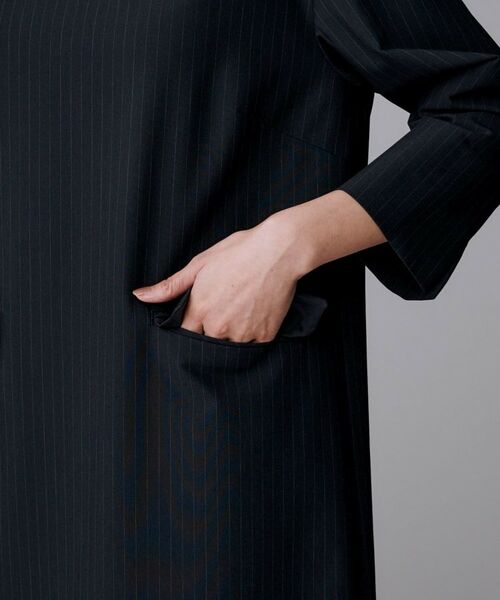 UNTITLED / アンタイトル ミニ丈・ひざ丈ワンピース | 【洗える/ストレッチ素材/通勤】スーツライク ストライプワンピース | 詳細16