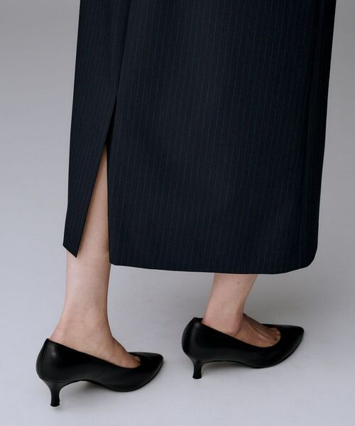 UNTITLED / アンタイトル ミニ丈・ひざ丈ワンピース | 【洗える/ストレッチ素材/通勤】スーツライク ストライプワンピース | 詳細18