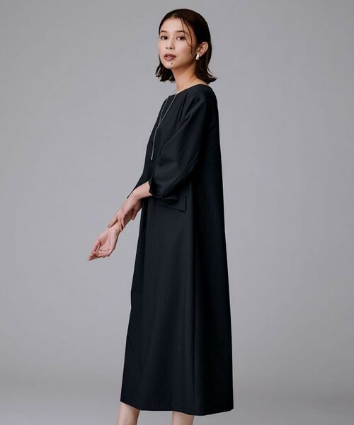 UNTITLED / アンタイトル ミニ丈・ひざ丈ワンピース | 【洗える/ストレッチ素材/通勤】スーツライク ストライプワンピース | 詳細7