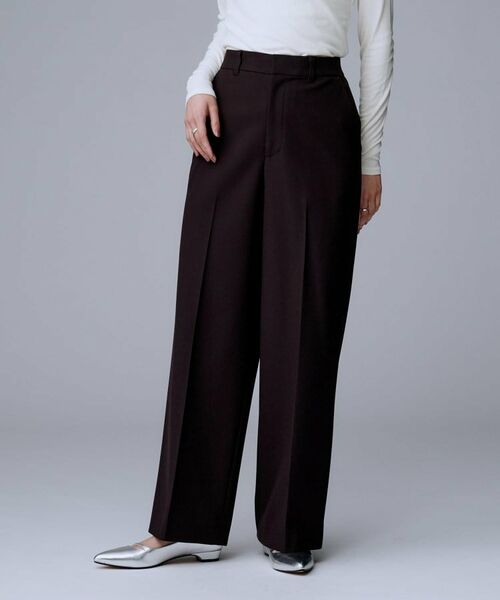 UNTITLED / アンタイトル パンツ | 【暖か素材/ストレッチ性】裏起毛ワイドパンツ | 詳細11