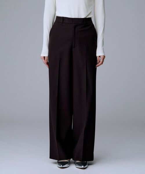 UNTITLED / アンタイトル パンツ | 【暖か素材/ストレッチ性】裏起毛ワイドパンツ | 詳細19