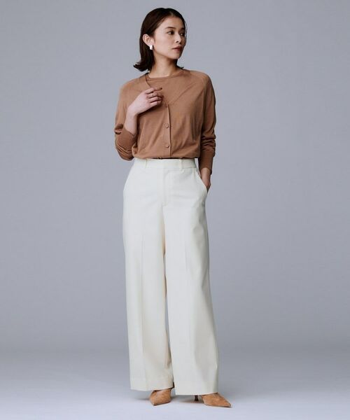 UNTITLED / アンタイトル パンツ | 【暖か素材/ストレッチ性】裏起毛ワイドパンツ | 詳細4