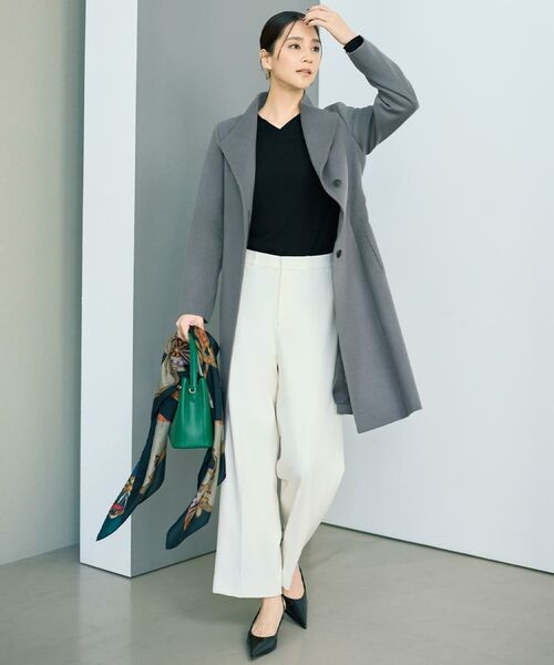 UNTITLED / アンタイトル パンツ | 【暖か素材/ストレッチ性】裏起毛ワイドパンツ | 詳細5