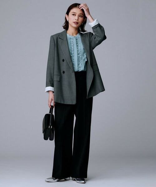 UNTITLED / アンタイトル パンツ | 【暖か素材/ストレッチ性】裏起毛ワイドパンツ | 詳細9