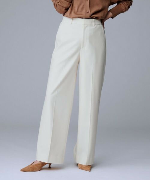 UNTITLED/アンタイトル 裏起毛ワイドパンツ オフホワイト(003) 42(2L)