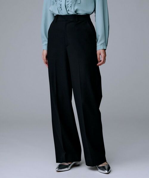 UNTITLED/アンタイトル 裏起毛ワイドパンツ ブラック(019) 50(6L)