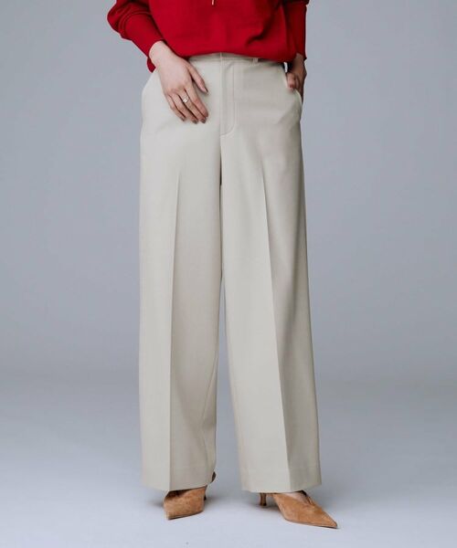 UNTITLED/アンタイトル 裏起毛ワイドパンツ グレージュ(050) 48(5L)