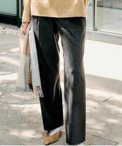 UNTITLED / アンタイトル パンツ | 【ワイド/後ろゴム/シーズンレス】シルクネップツイードパンツ