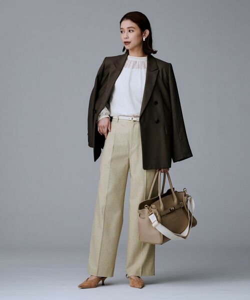 UNTITLED / アンタイトル パンツ | 【ワイド/後ろゴム/シーズンレス】シルクネップツイードパンツ | 詳細17