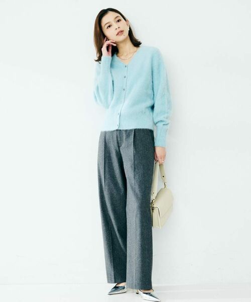 UNTITLED / アンタイトル パンツ | 【ワイド/後ろゴム/シーズンレス】シルクネップツイードパンツ | 詳細3