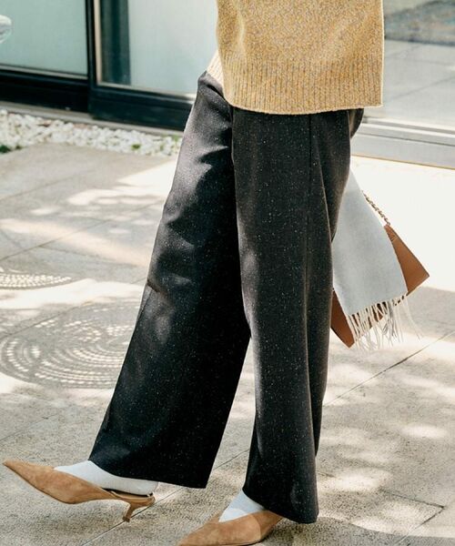 UNTITLED / アンタイトル パンツ | 【ワイド/後ろゴム/シーズンレス】シルクネップツイードパンツ | 詳細8