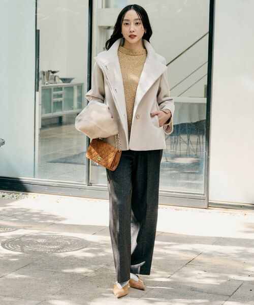 UNTITLED / アンタイトル パンツ | 【ワイド/後ろゴム/シーズンレス】シルクネップツイードパンツ | 詳細9