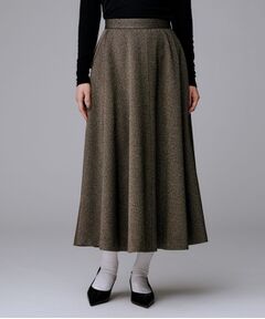 UNTITLED / アンタイトル ロング・マキシ丈スカート | 【ミディ丈/ウール混】クラシカルヘリンボーン　ラメスカート