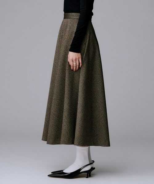 UNTITLED / アンタイトル ロング・マキシ丈スカート | 【ミディ丈/ウール混】クラシカルヘリンボーン　ラメスカート | 詳細11