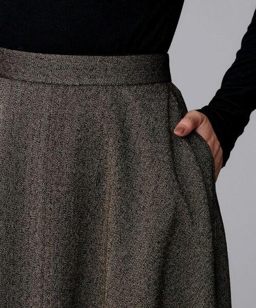UNTITLED / アンタイトル ロング・マキシ丈スカート | 【ミディ丈/ウール混】クラシカルヘリンボーン　ラメスカート | 詳細15