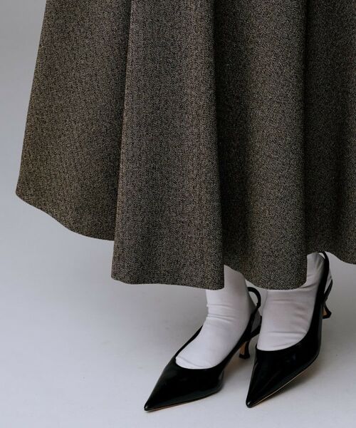 UNTITLED / アンタイトル ロング・マキシ丈スカート | 【ミディ丈/ウール混】クラシカルヘリンボーン　ラメスカート | 詳細16